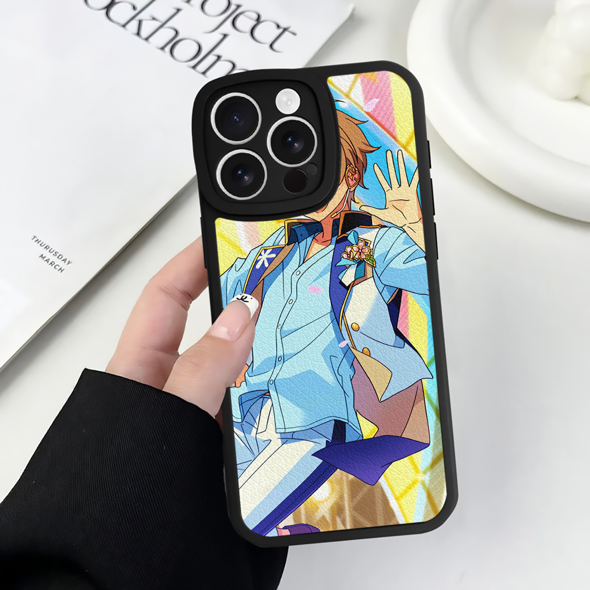 （画像用） あんさんぶるスターズ! Ensemble Stars 【iPhone 16シリーズ対応】シリコンスマホケース（レザー調） 材質：シリコン